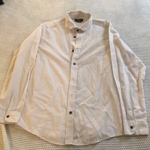 Dockers white button down long sleeve shirt